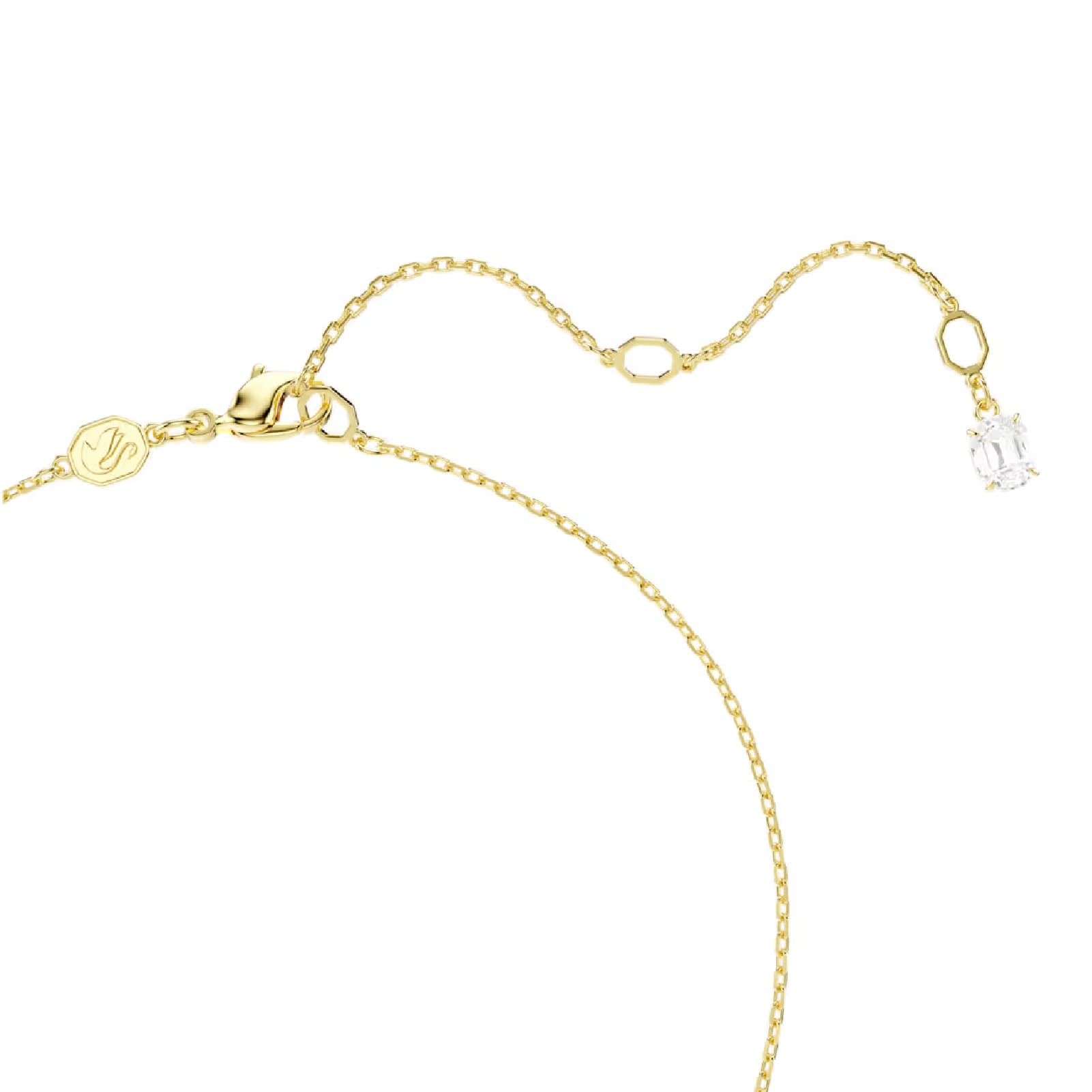 Collana girocollo Swarovski dorato con cristalli bianchi MISURA UNICA