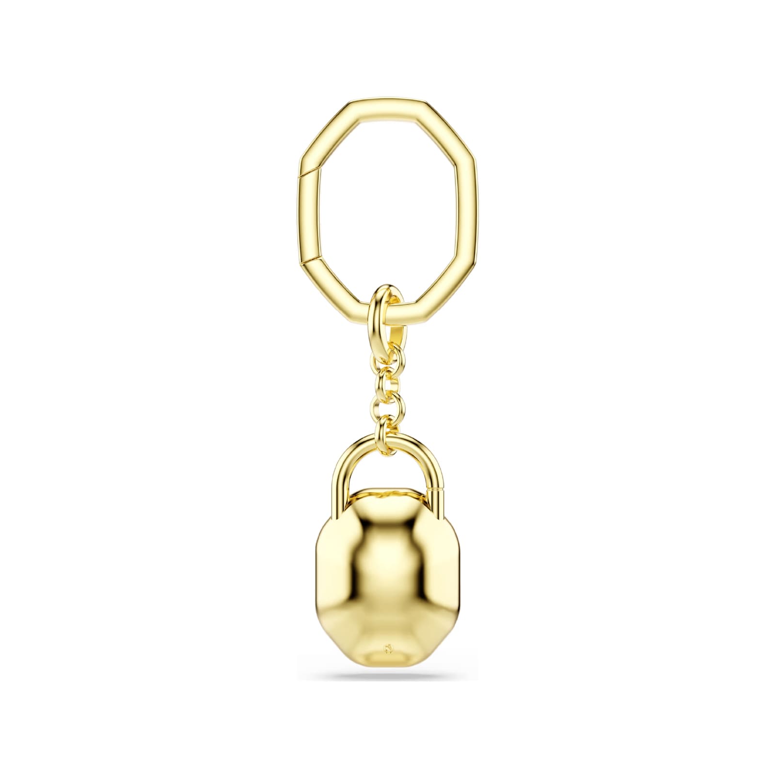 Portachiavi Swarovski a forma di lucchetto placcato oro MISURA UNICA