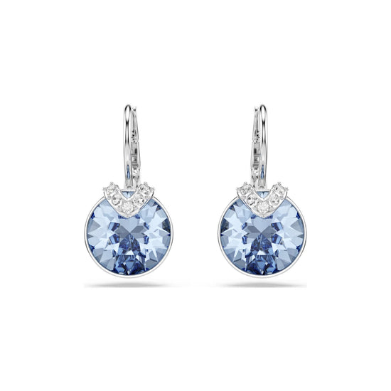 Orecchini pendenti Swarovski con cristallo blu e bianchi MISURA UNICA