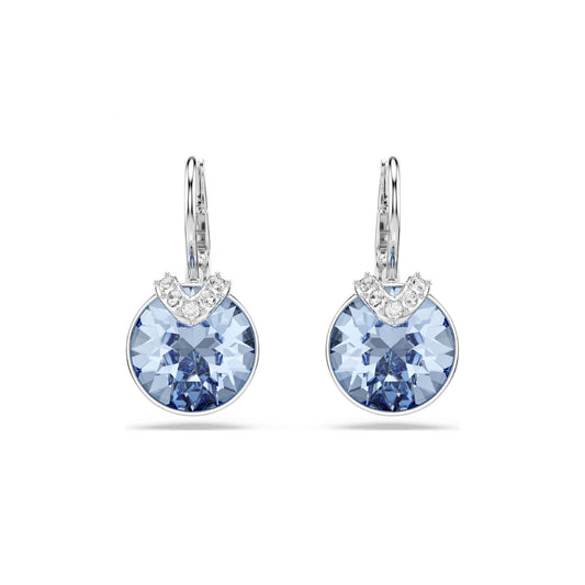 Orecchini pendenti Swarovski con cristallo blu e bianchi MISURA UNICA