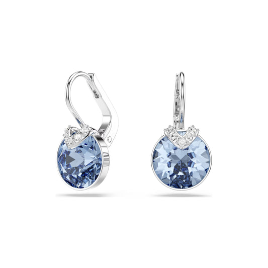 Orecchini pendenti Swarovski con cristallo blu e bianchi MISURA UNICA