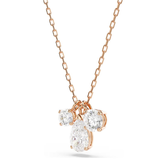 Collana punti luce Swarovski rosé con cristalli bianchi MISURA UNICA