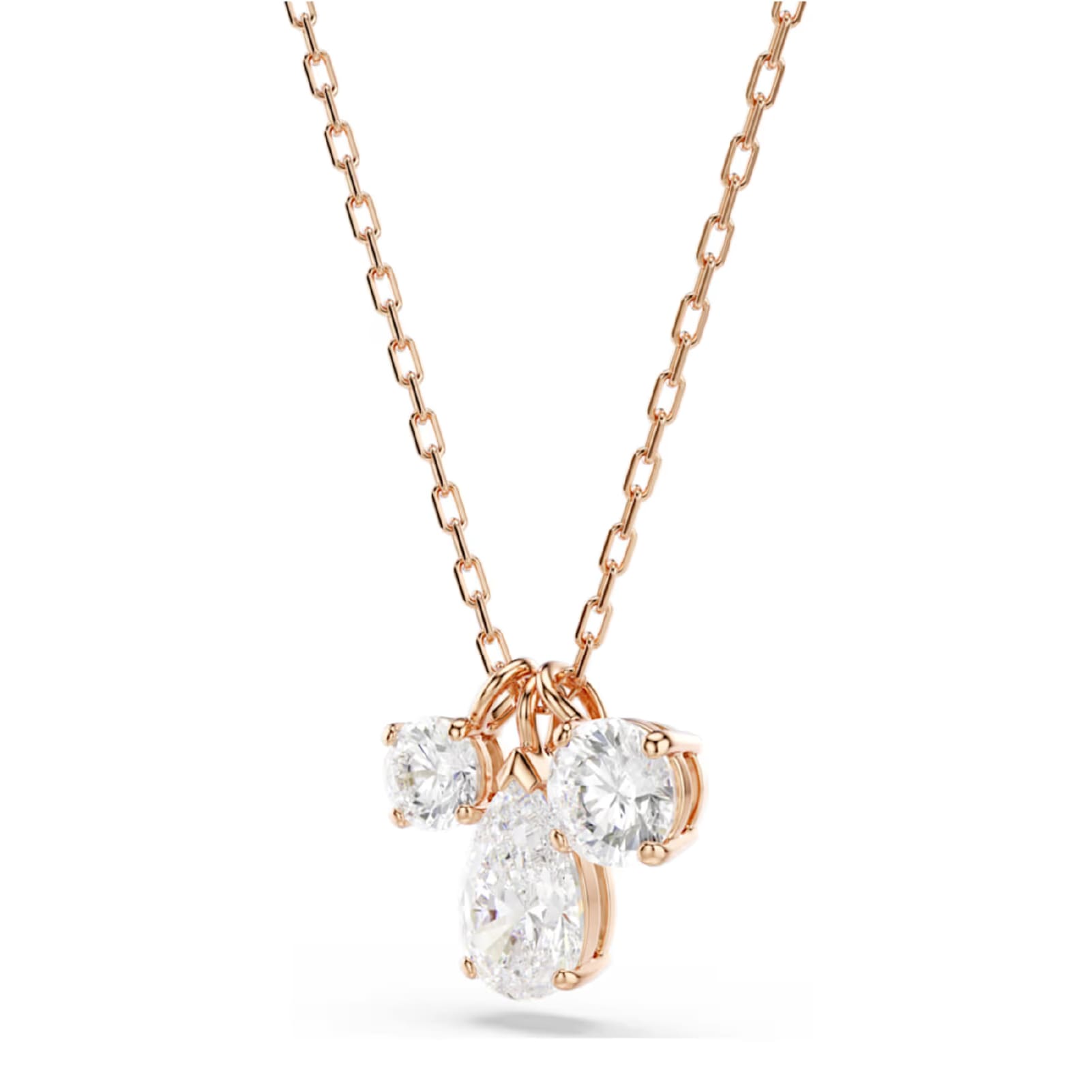 Collana punti luce Swarovski rosé con cristalli bianchi MISURA UNICA