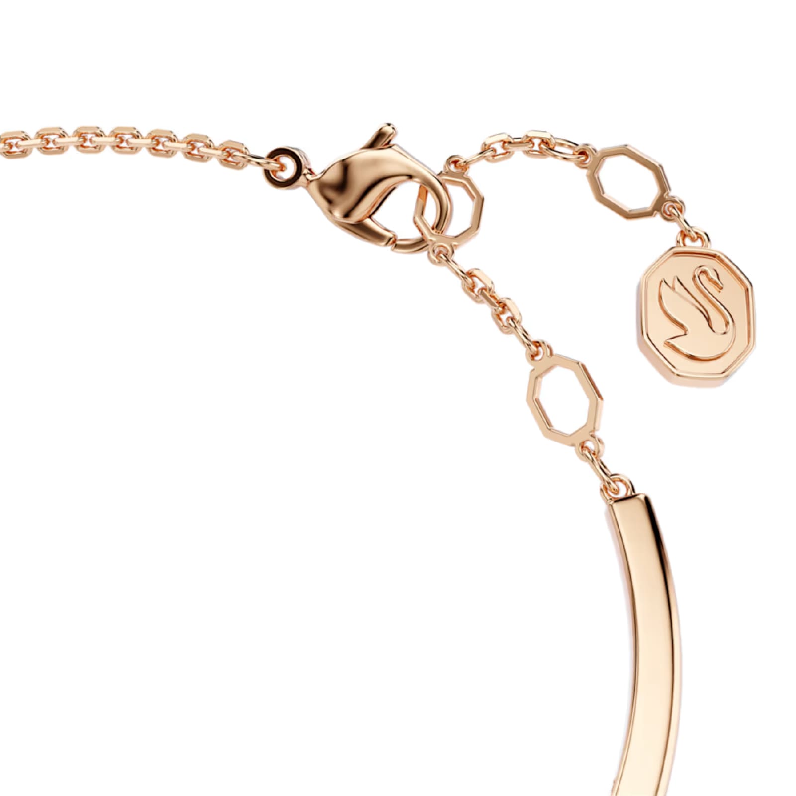 Bracciale rigido donna Swarovski rosé con cristallo bianco 17 cm