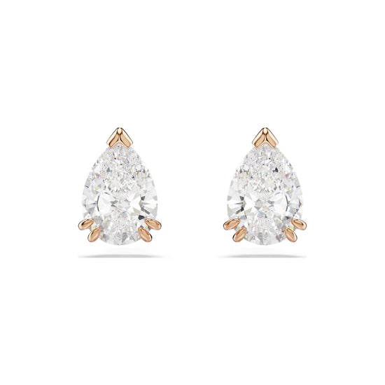 Orecchini punti luce Swarovski rosé con cristalli bianchi MISURA UNICA