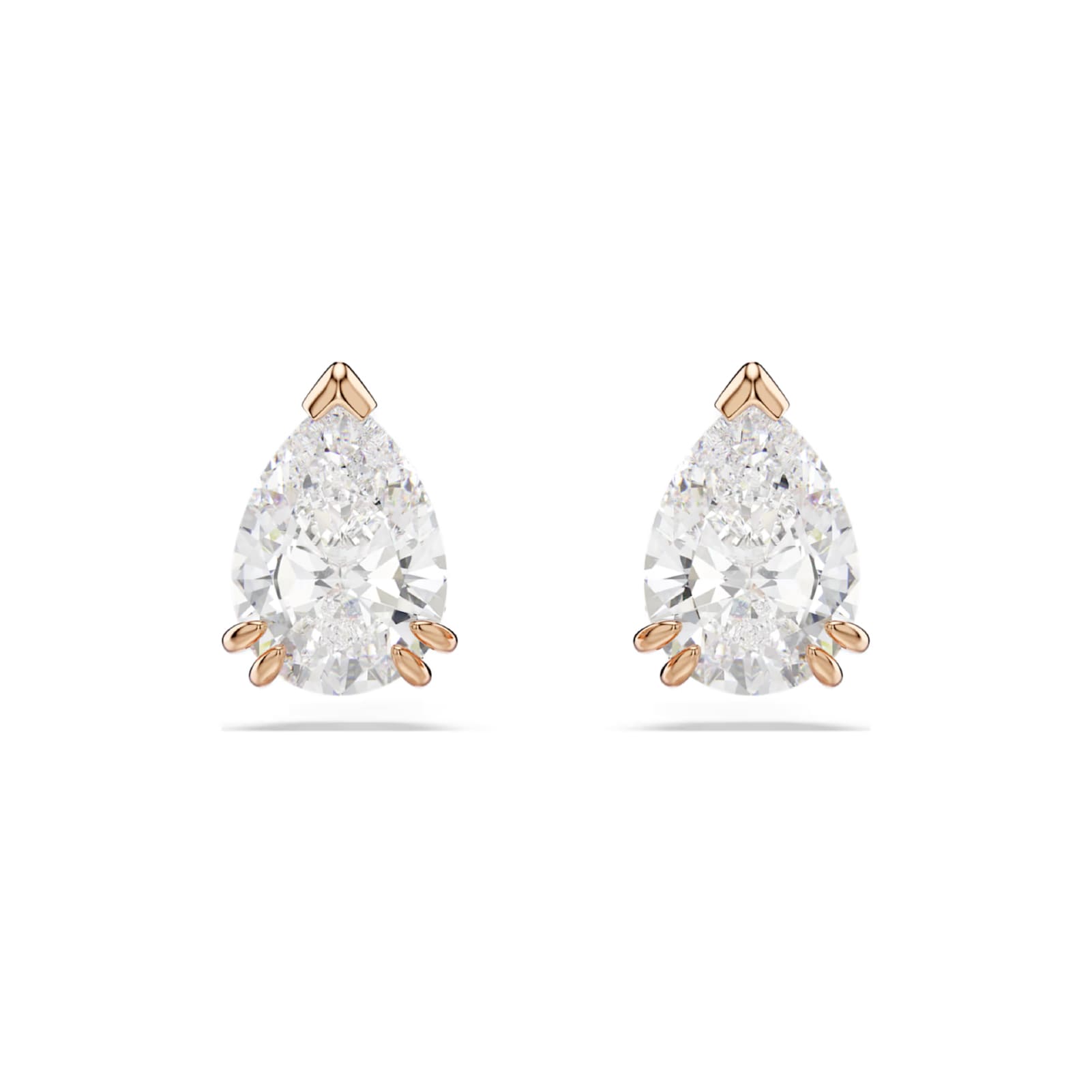 Orecchini punti luce Swarovski rosé con cristalli bianchi MISURA UNICA