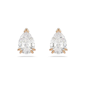 Orecchini punti luce Swarovski rosé con cristalli bianchi MISURA UNICA