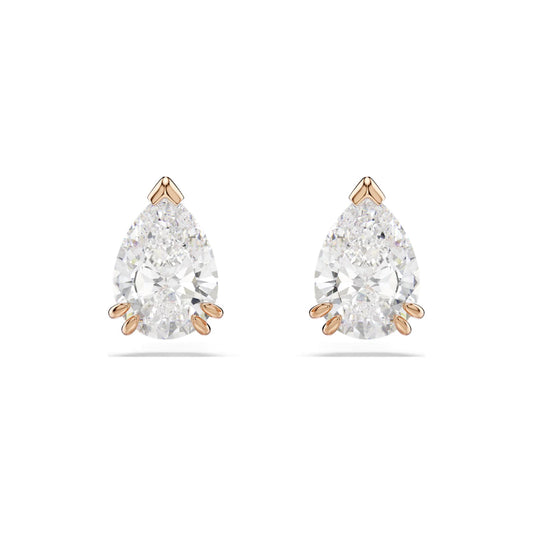 Orecchini punti luce Swarovski rosé con cristalli bianchi MISURA UNICA