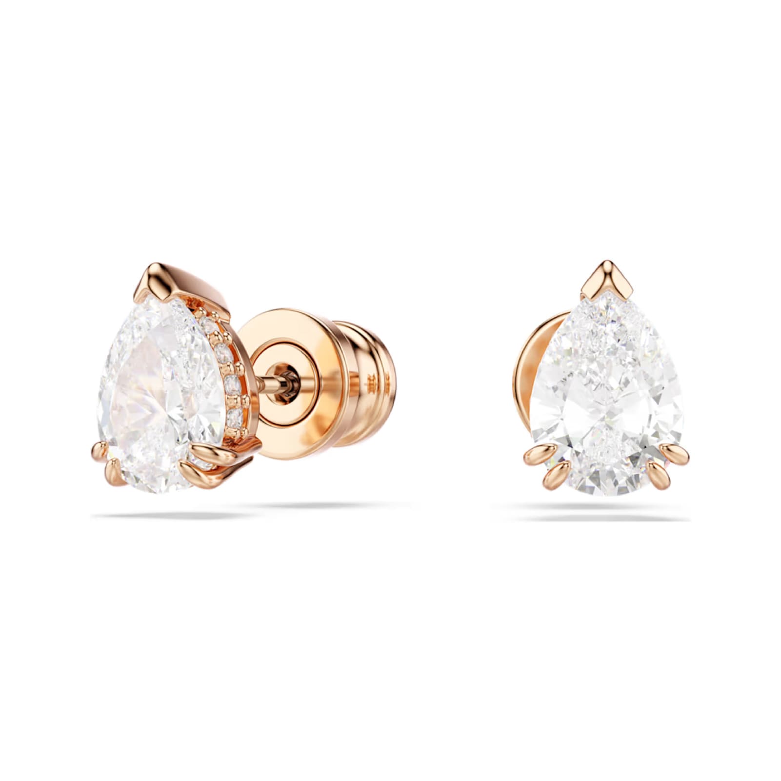 Orecchini punti luce Swarovski rosé con cristalli bianchi MISURA UNICA