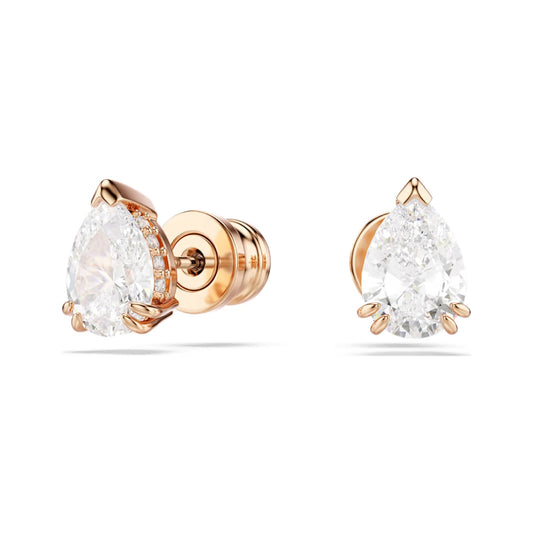 Orecchini punti luce Swarovski rosé con cristalli bianchi MISURA UNICA