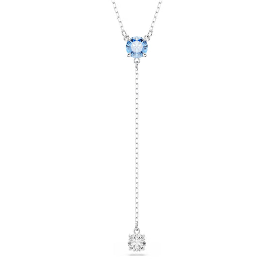 Collana con pendente Swarovski con cristalli bianchi e blu MISURA UNICA