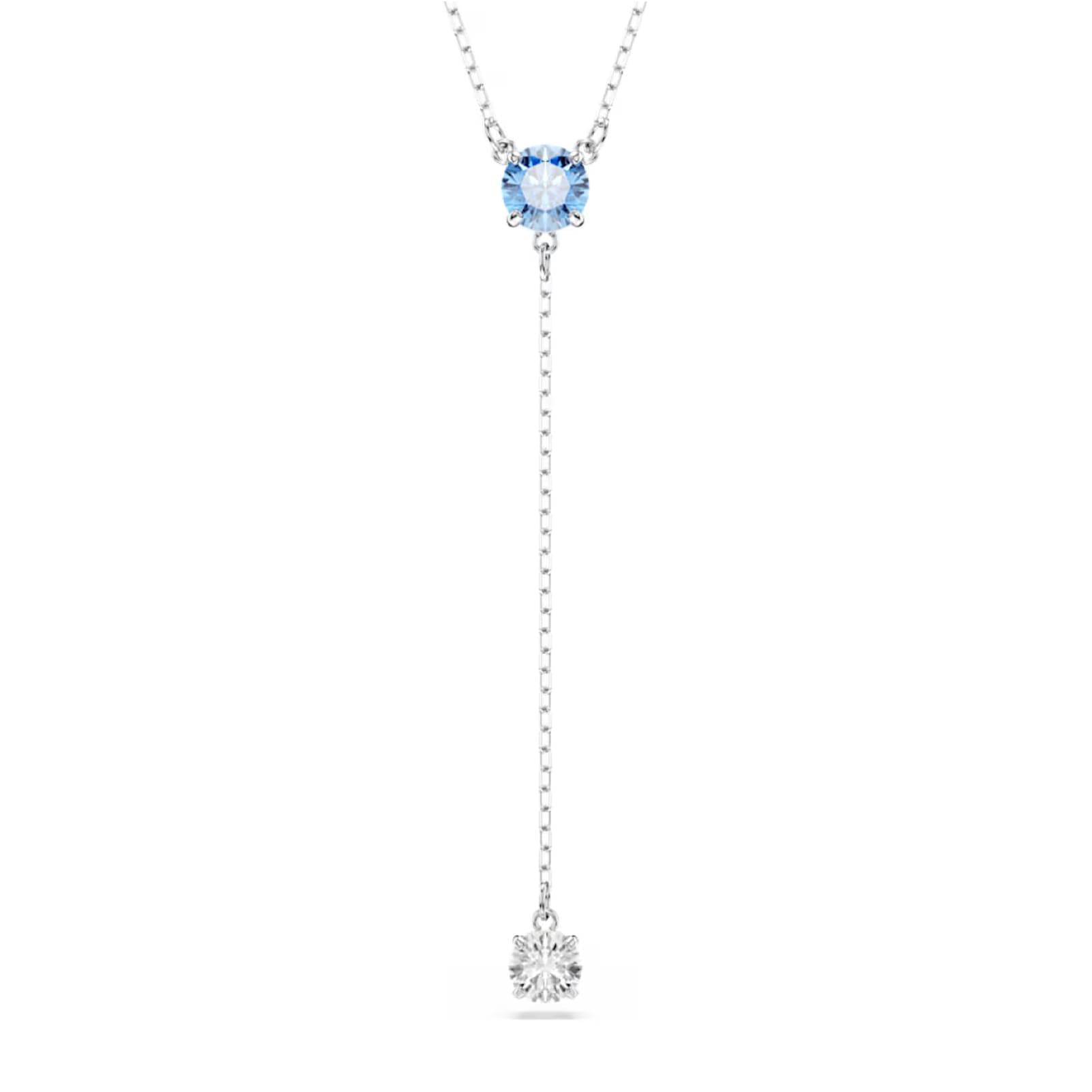 Collana con pendente Swarovski con cristalli bianchi e blu MISURA UNICA