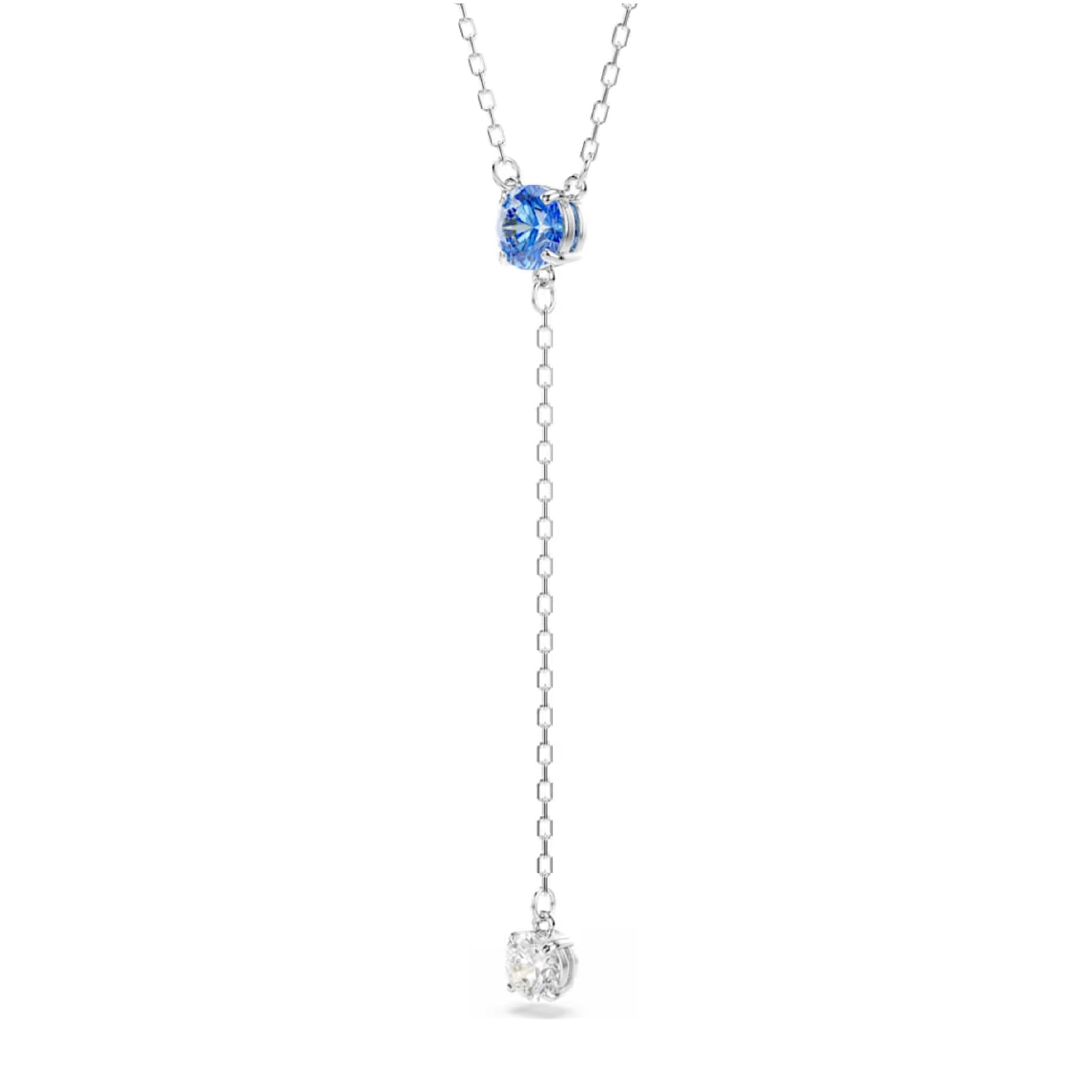 Collana con pendente Swarovski con cristalli bianchi e blu MISURA UNICA