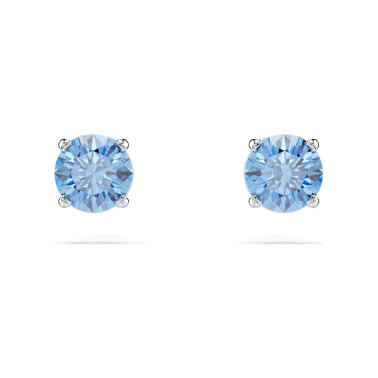 Orecchini punto luce di cristallo azzurro Swarovski MISURA UNICA