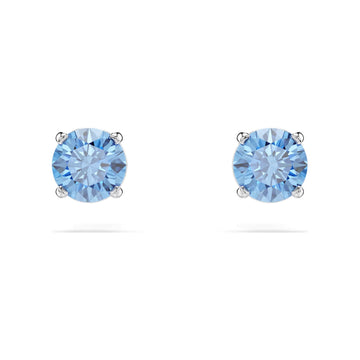 Orecchini punto luce di cristallo azzurro Swarovski MISURA UNICA