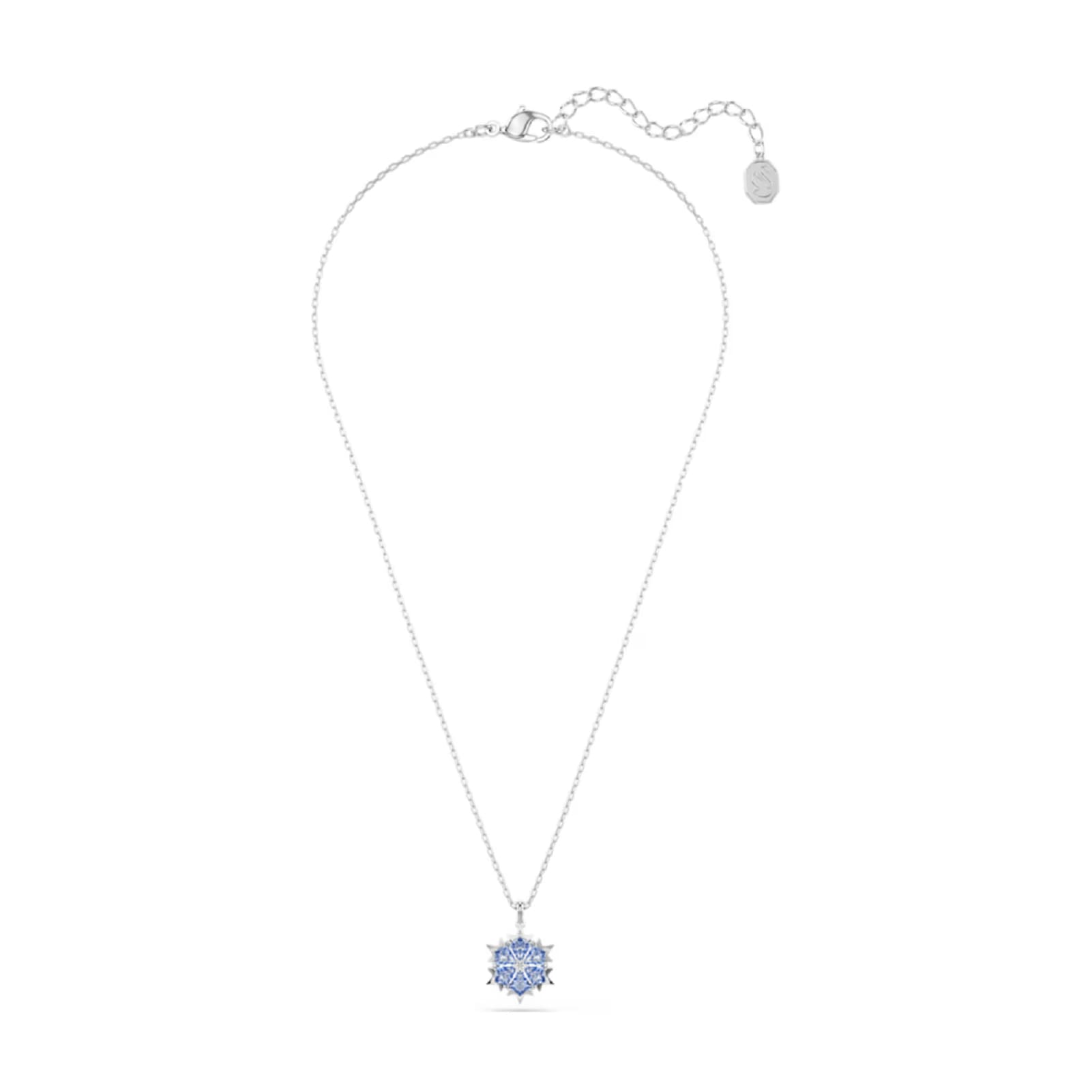 Collana con pendente Swarovski rodiato con fiocco di neve MISURA UNICA