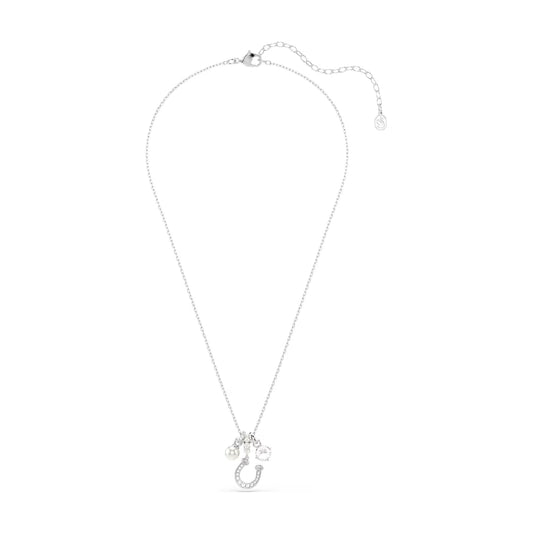 Collana Swarovski con pendente a ferro di cavallo e perla MISURA UNICA