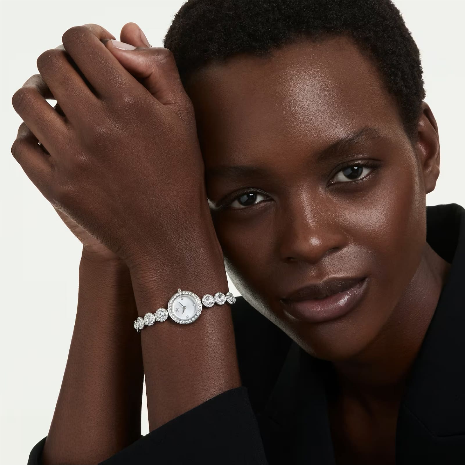 Orologio Swarovski Una Angelic in acciaio e cristalli MISURA UNICA