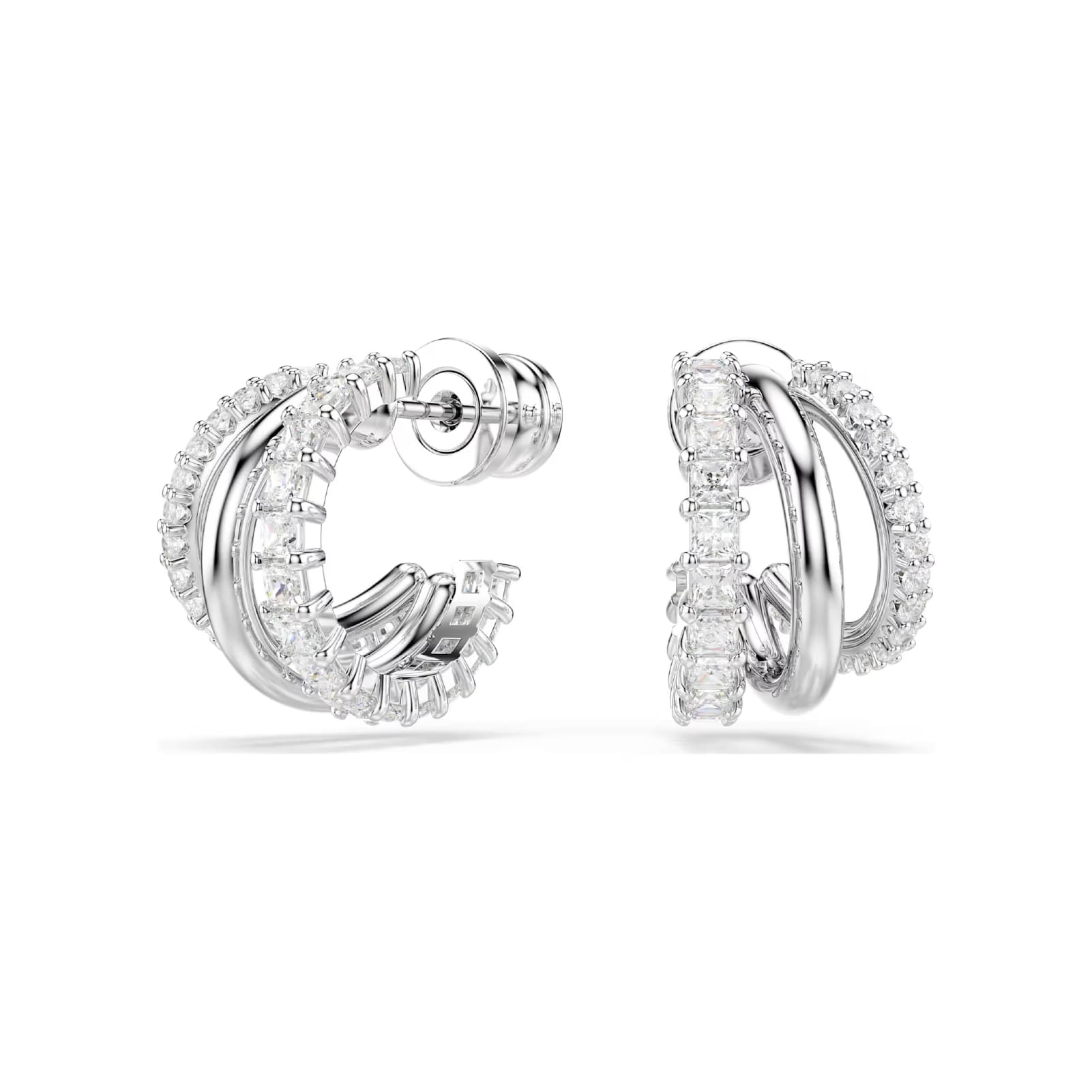 Orecchini Swarovski con mini cerchi impreziositi da cristalli MISURA UNICA