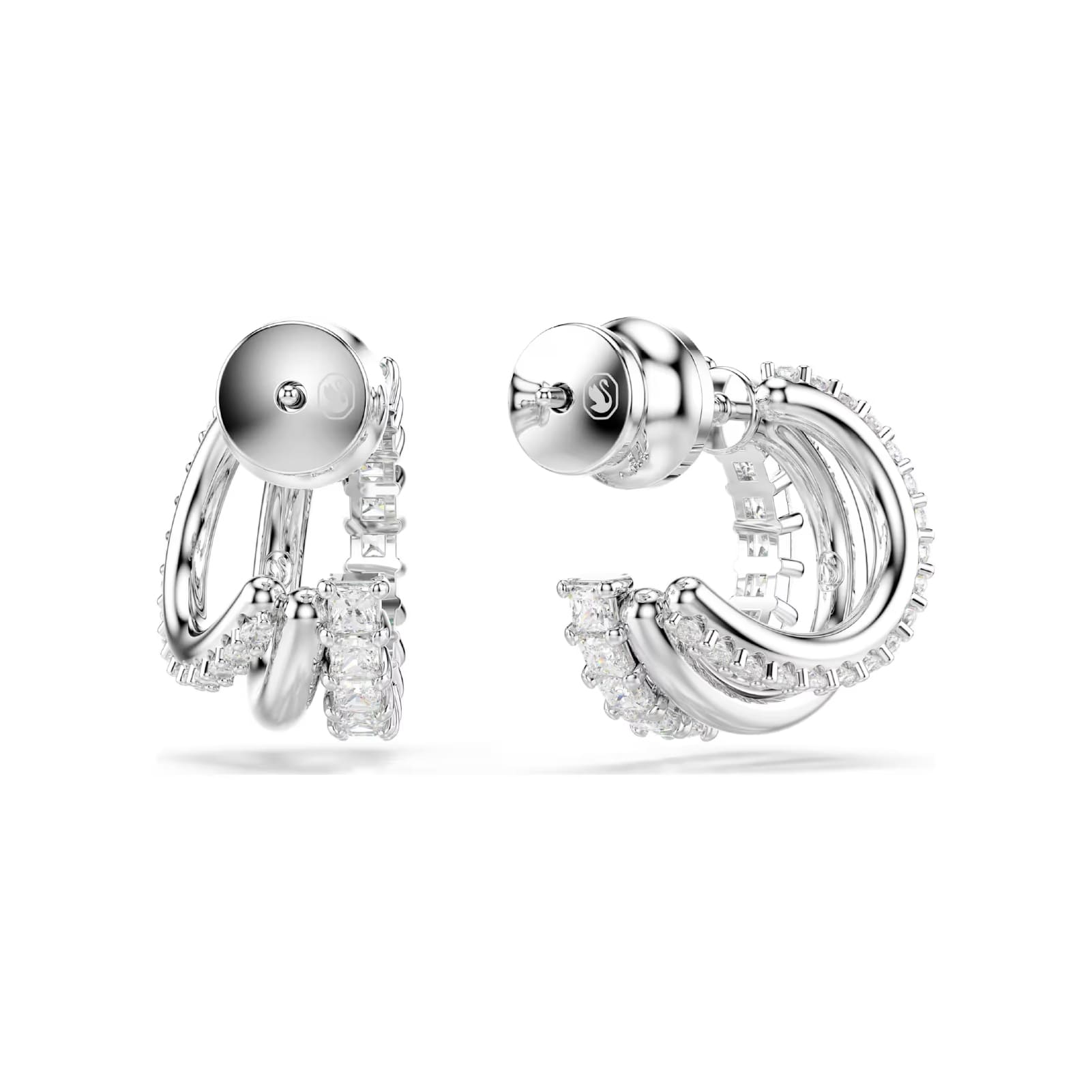 Orecchini Swarovski con mini cerchi impreziositi da cristalli MISURA UNICA