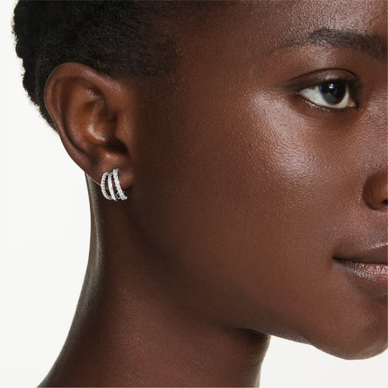 Orecchini Swarovski con mini cerchi impreziositi da cristalli MISURA UNICA