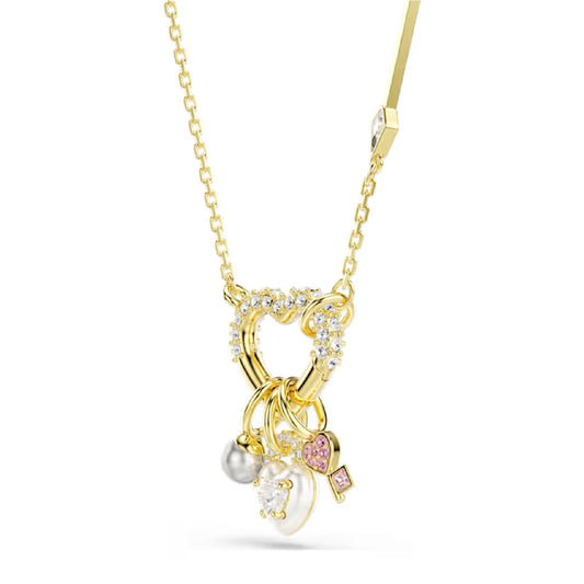 Collana Swarovski Idyllia dorato cuore con charms pendenti MISURA UNICA