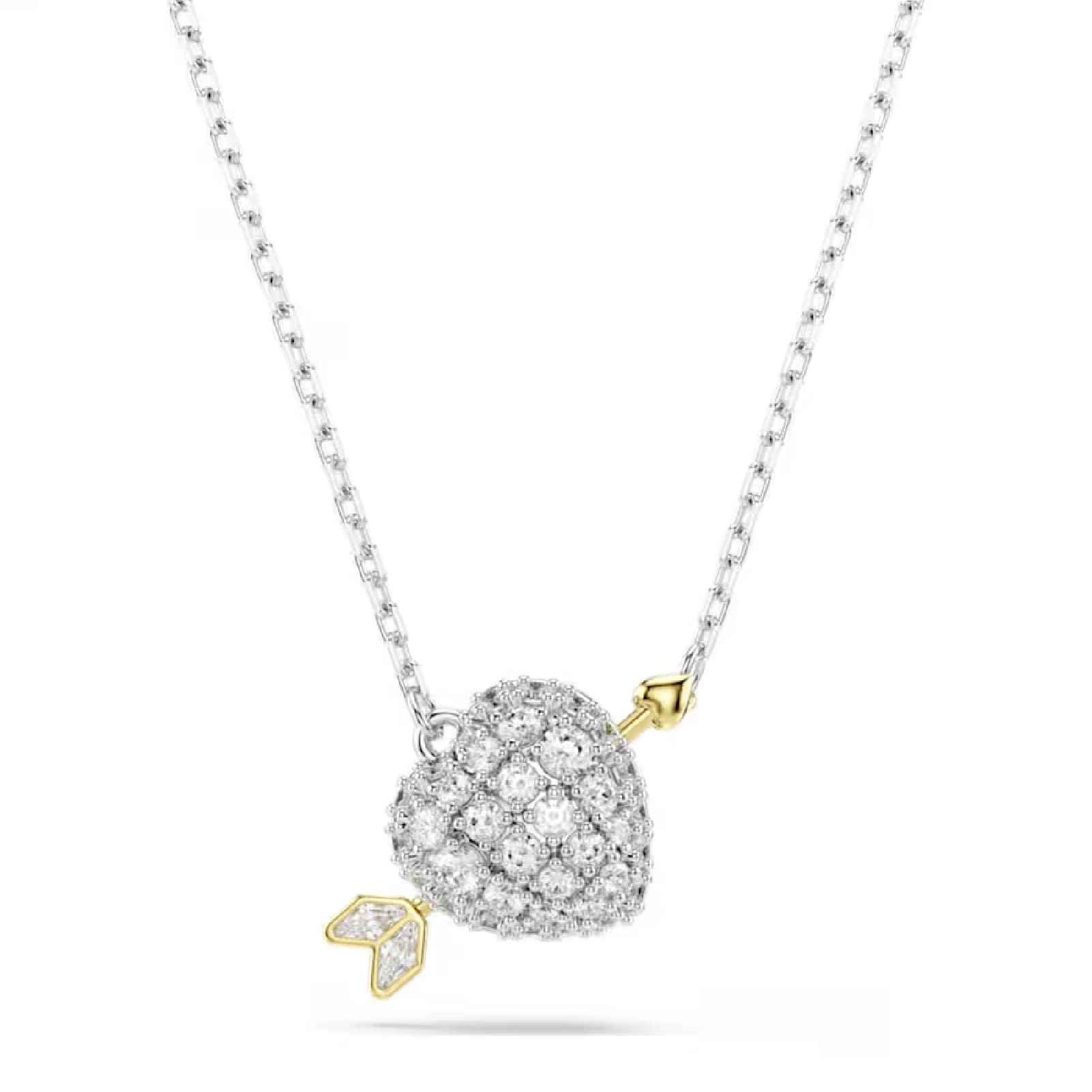 Collana girocollo Swarovski Idyllia bicolore cuore e freccia MISURA UNICA