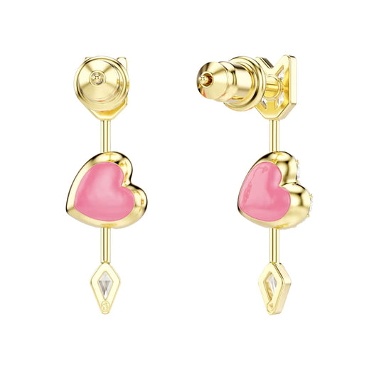 Orecchini pendenti Swarovski con cuore trafitto e cristalli MISURA UNICA