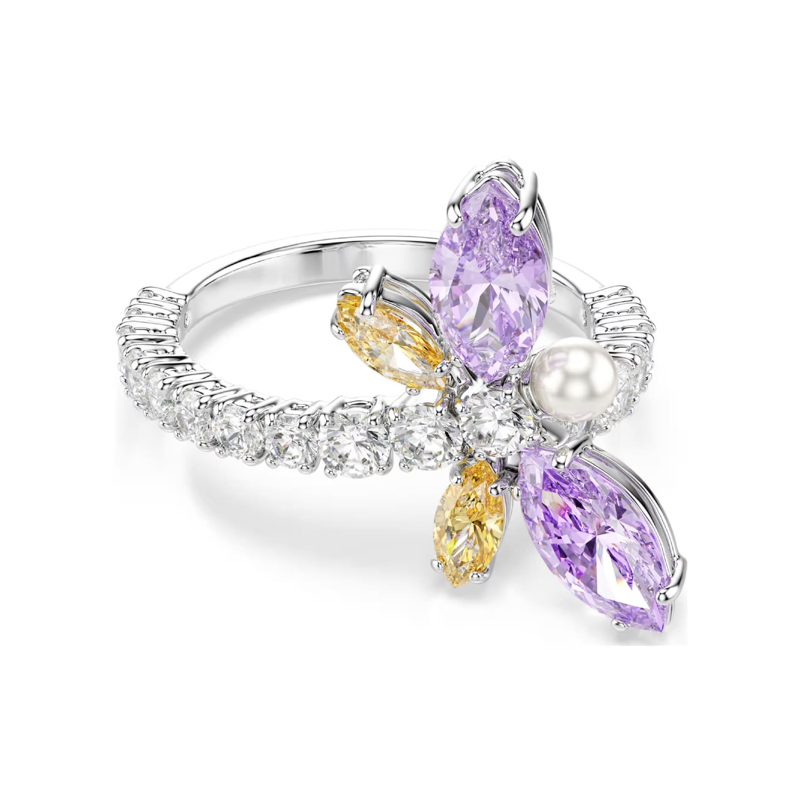 Anello Ariana Grande x Swarovski rodiato libellula multicolor