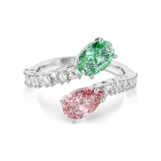 Anello aperto Ariana Grande x Swarovski cristalli rosa e verde 15