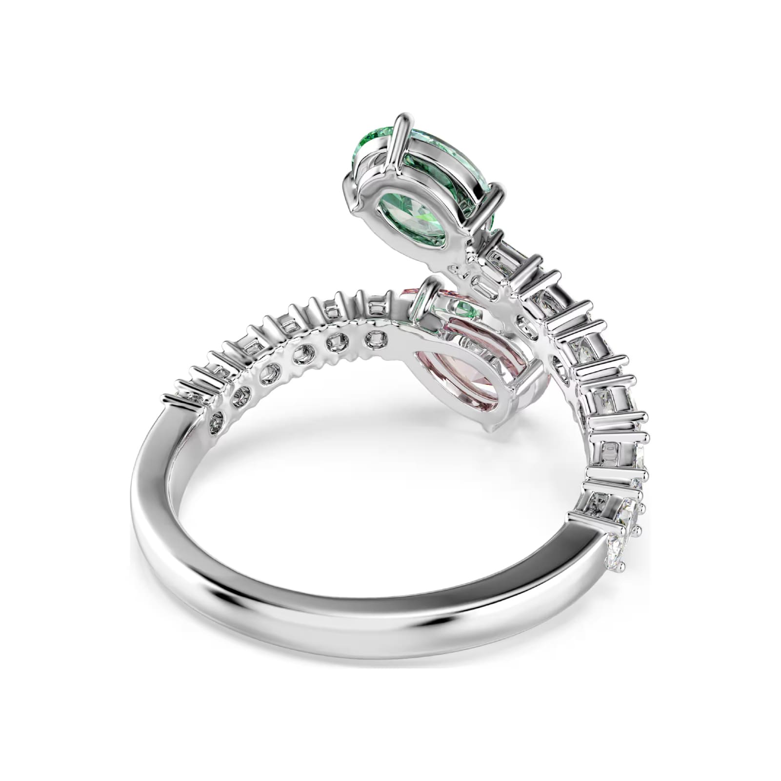 Anello aperto Ariana Grande x Swarovski cristalli rosa e verde 15