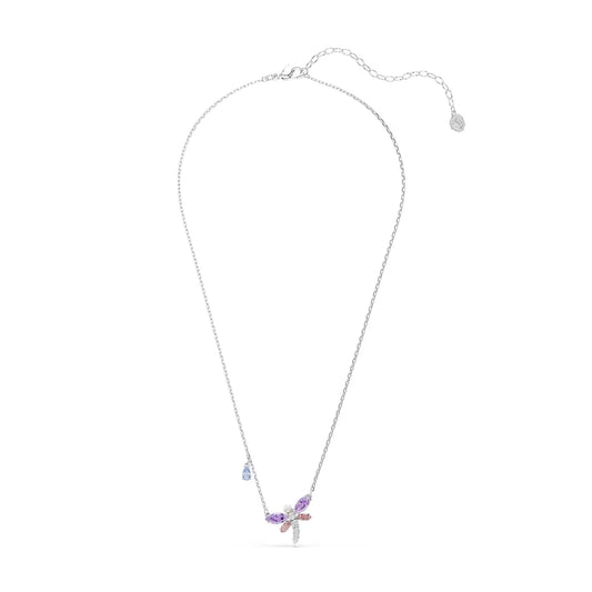 Collana pendente Ariana Grande x Swarovski con libellula rosa MISURA UNICA