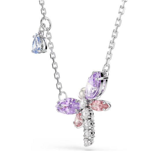 Collana pendente Ariana Grande x Swarovski con libellula rosa MISURA UNICA