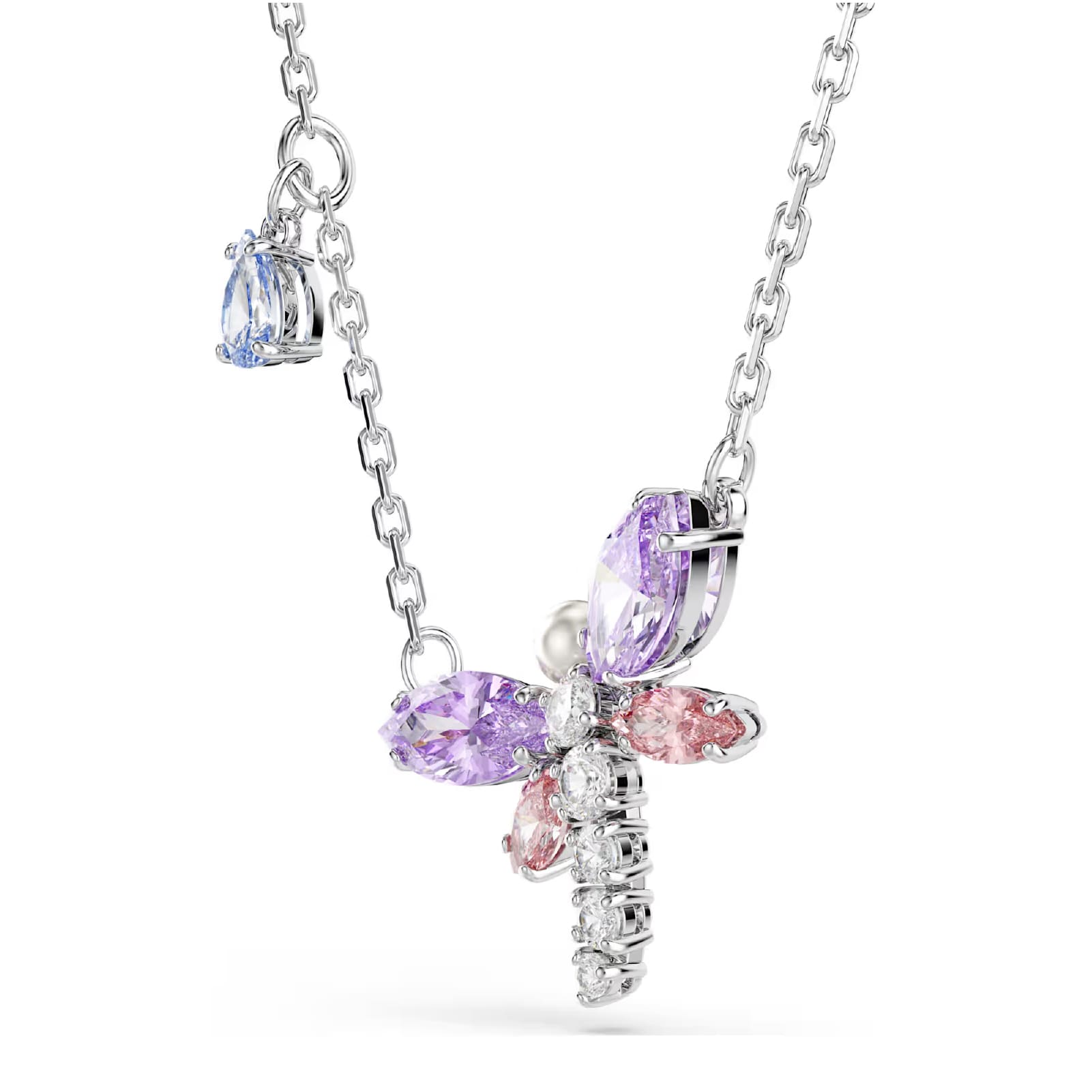 Collana pendente Ariana Grande x Swarovski con libellula rosa MISURA UNICA