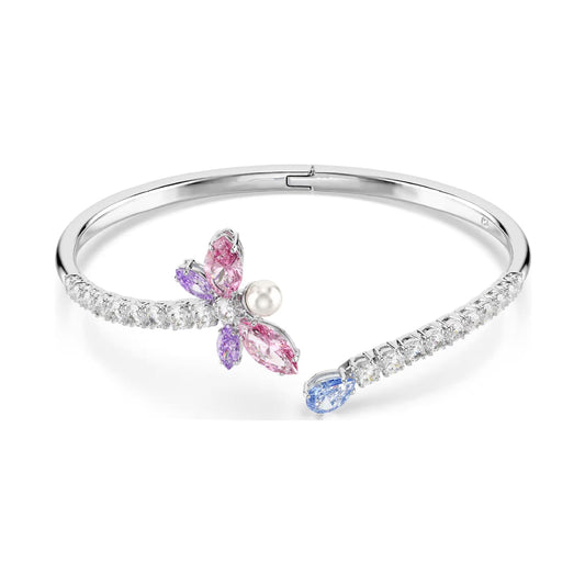 Bracciale rigido Ariana Grande x Swarovski con libellula rosa 16,8 cm