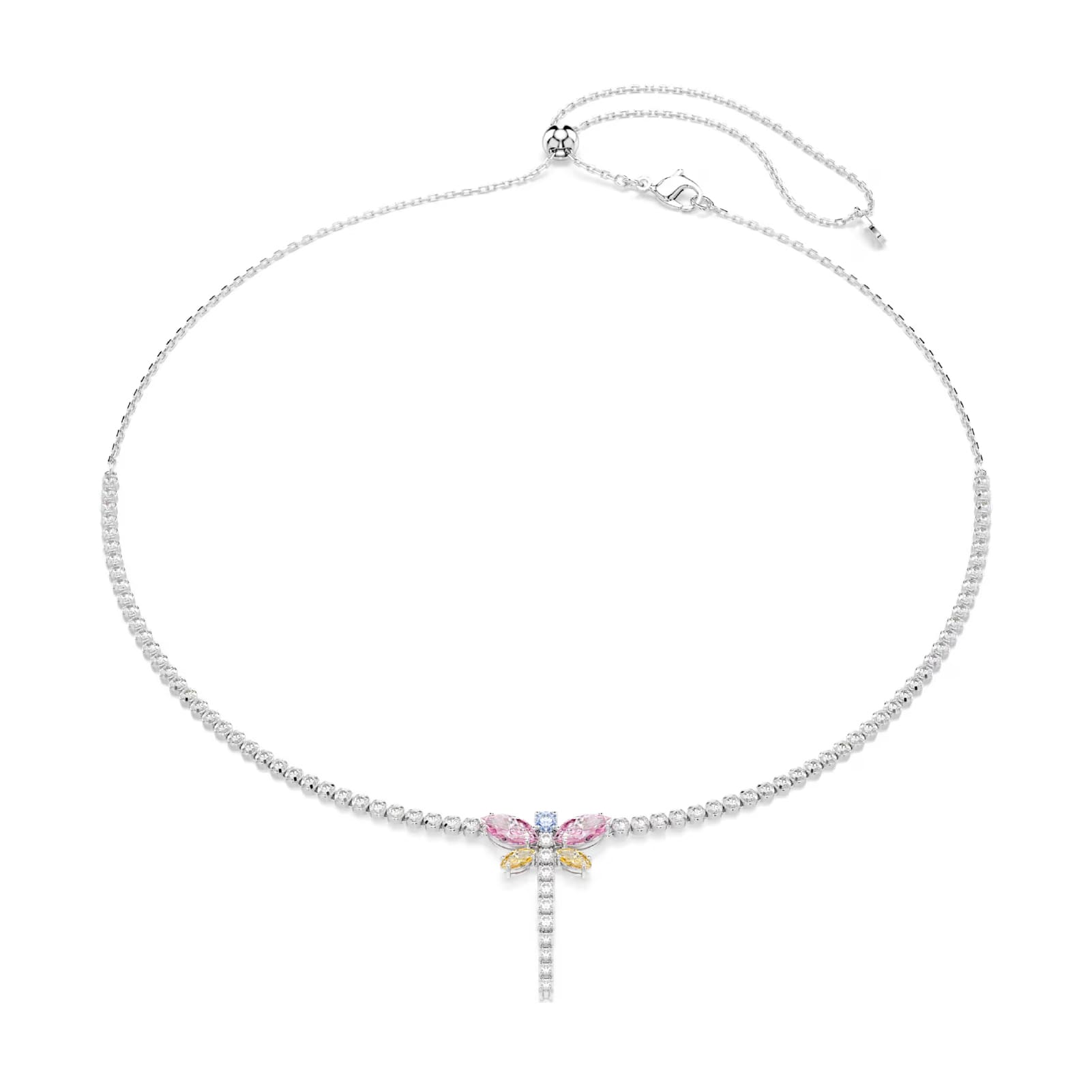 Collana Ariana Grande x Swarovski rodiata libellula multicolor MISURA UNICA