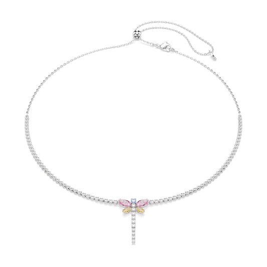 Collana Ariana Grande x Swarovski rodiata libellula multicolor MISURA UNICA