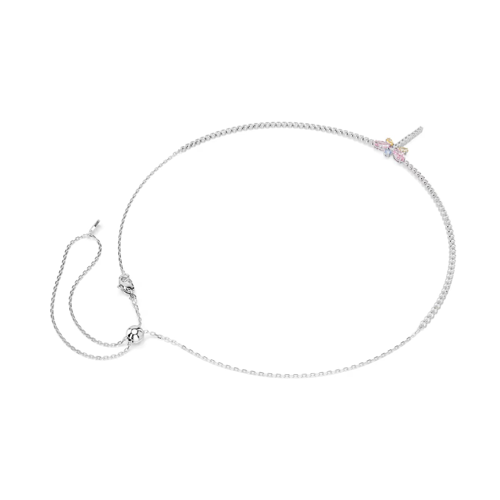 Collana Ariana Grande x Swarovski rodiata libellula multicolor MISURA UNICA