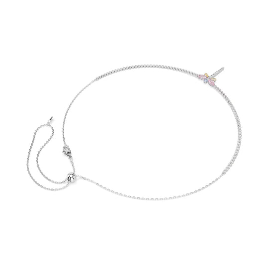 Collana Ariana Grande x Swarovski rodiata libellula multicolor MISURA UNICA