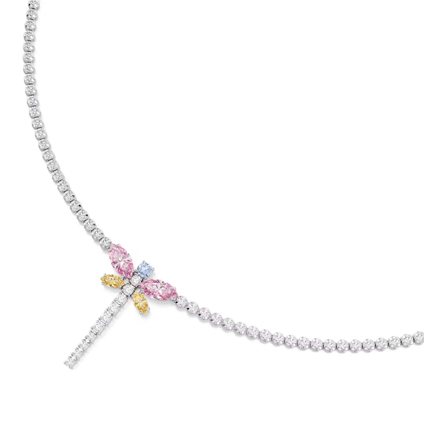 Collana Ariana Grande x Swarovski rodiata libellula multicolor MISURA UNICA