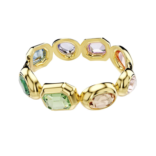 Bracciale rigido Swarovski Gema cristalli oversize colorati 17 cm