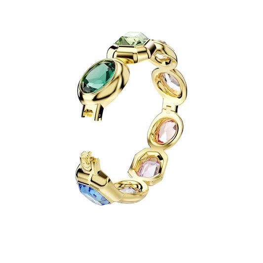 Bracciale rigido Swarovski Gema cristalli oversize colorati 17 cm