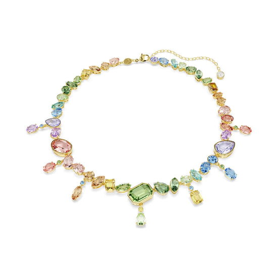 Collana Swarovski Gema placcata oro con cristalli multicolor MISURA UNICA