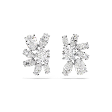 Orecchini a lobo Swarovski rodiato cristalli di diversi tagli MISURA UNICA
