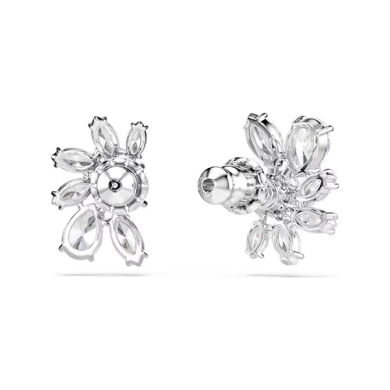 Orecchini a lobo Swarovski rodiato cristalli di diversi tagli MISURA UNICA