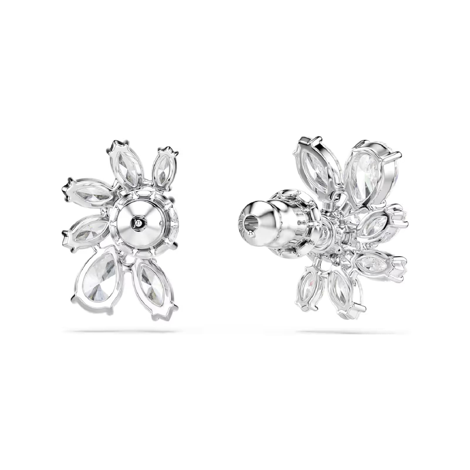 Orecchini a lobo Swarovski rodiato cristalli di diversi tagli MISURA UNICA
