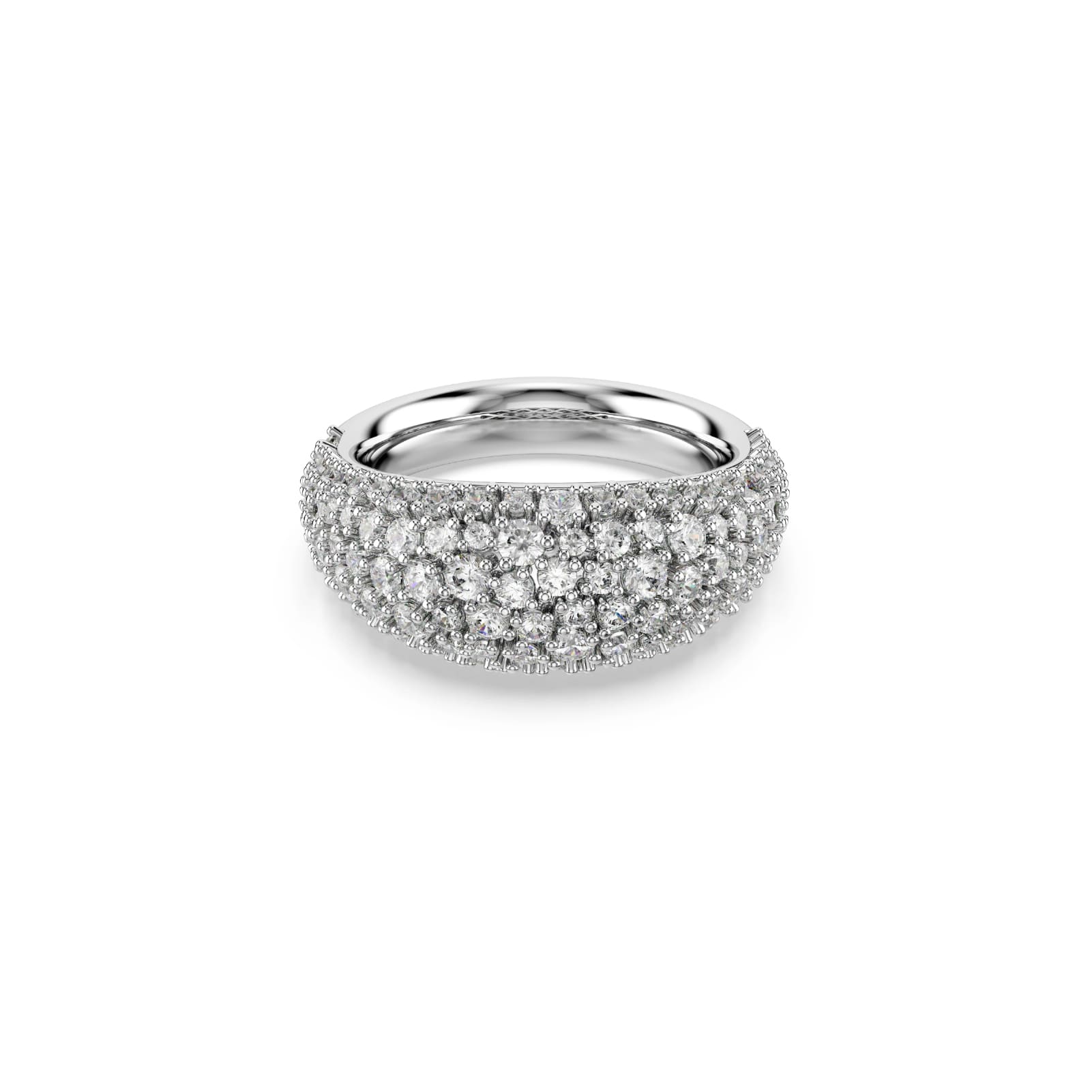 Anello da donna Swarovski rodiato con pavé di cristalli 12