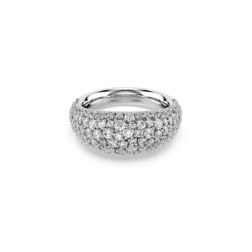 Anello da donna Swarovski rodiato con pavé di cristalli 12