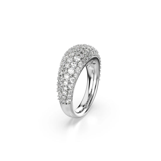 Anello da donna Swarovski rodiato con pavé di cristalli 12