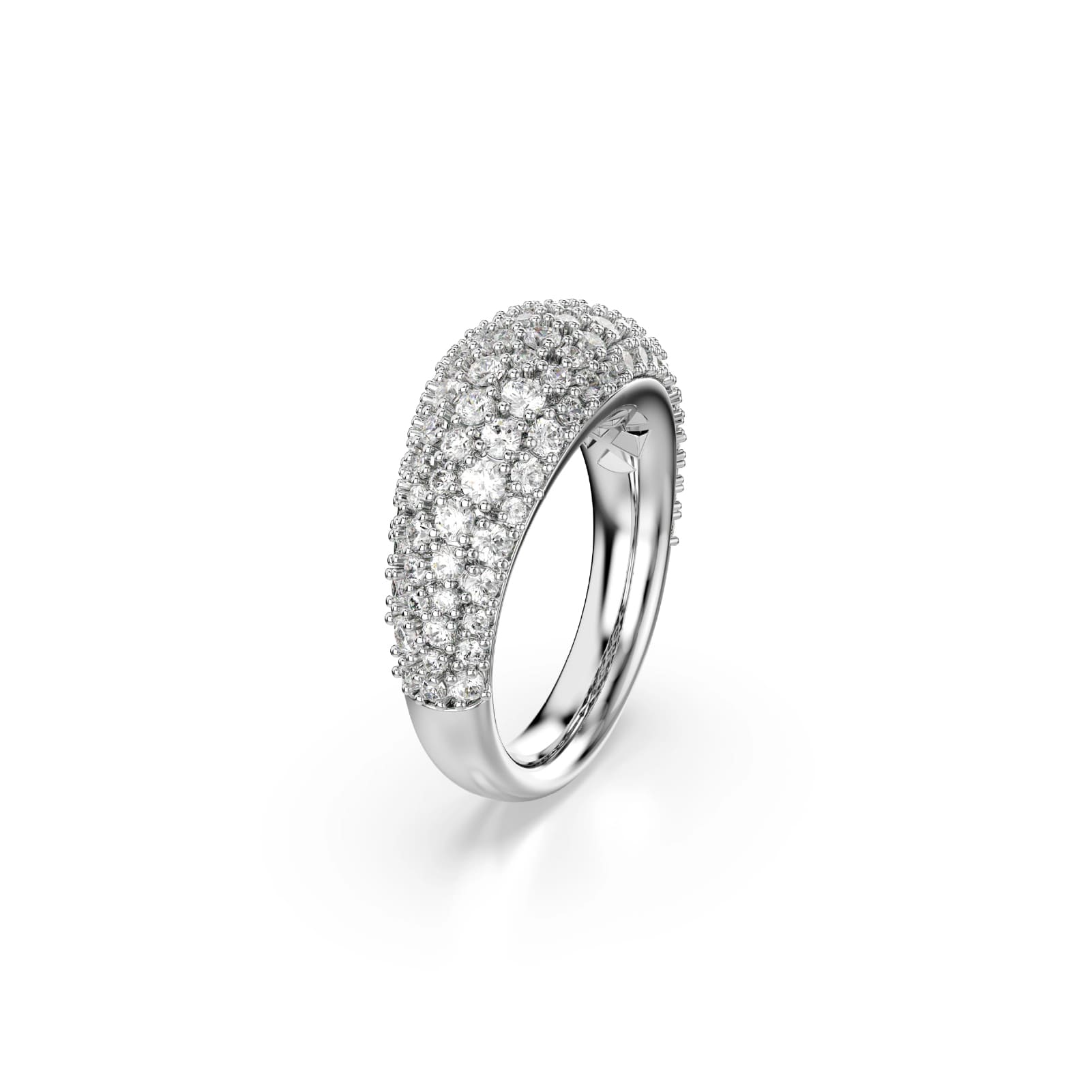 Anello da donna Swarovski rodiato con pavé di cristalli 12